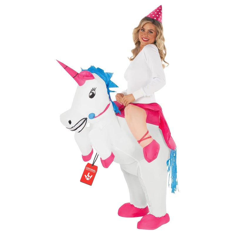 Morphsuits Inflatable Unicorn Costume Adult Size, Blow Up Costume Unicorn Adult, Ride on Unicorn, Inflatable Costume Adult - Image 1